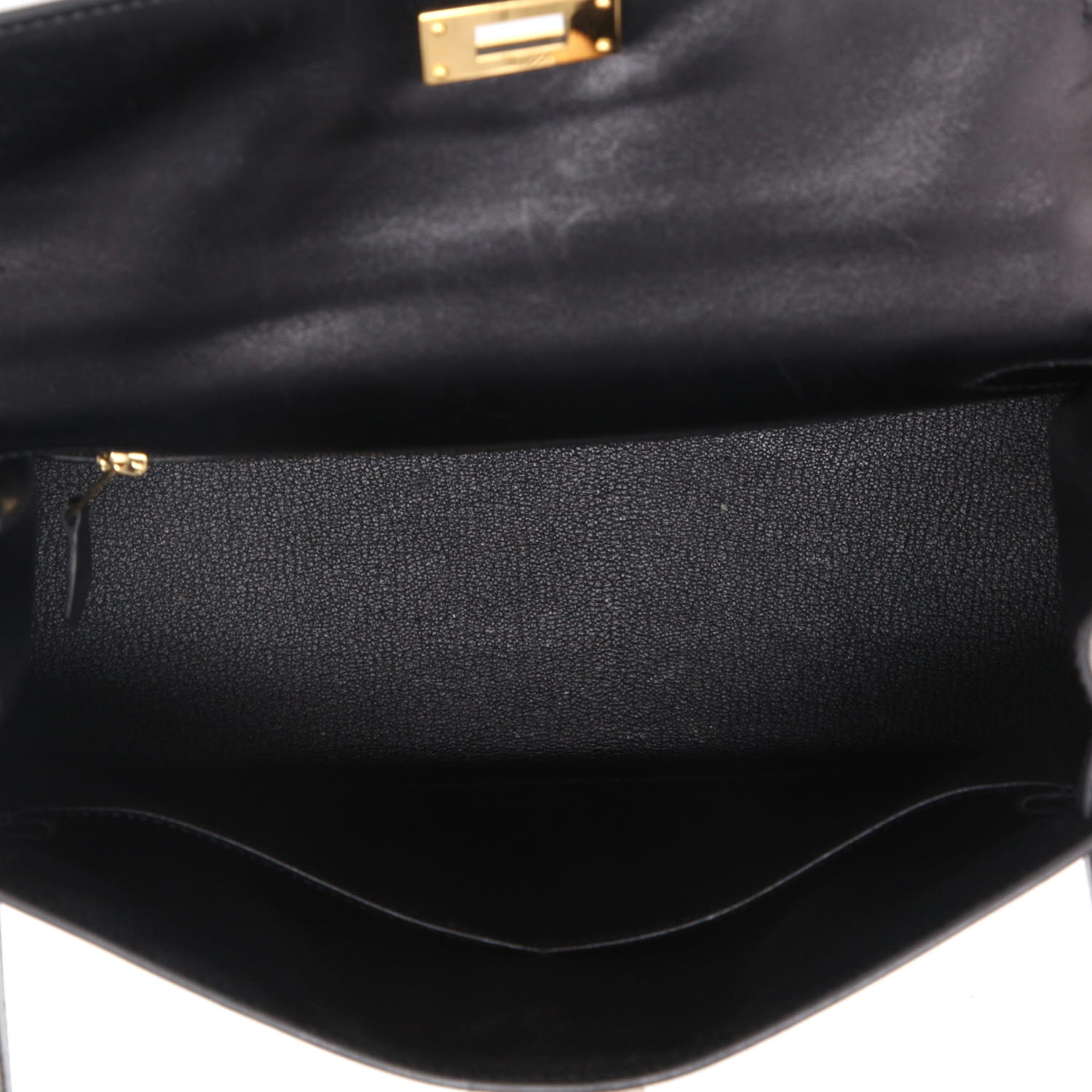 Borsa Hermès  Kelly 28 cm in pelle box nera - Detail D3