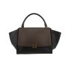 Celine  Trapeze handbag  in black, taupe and brown leather - 360 thumbnail