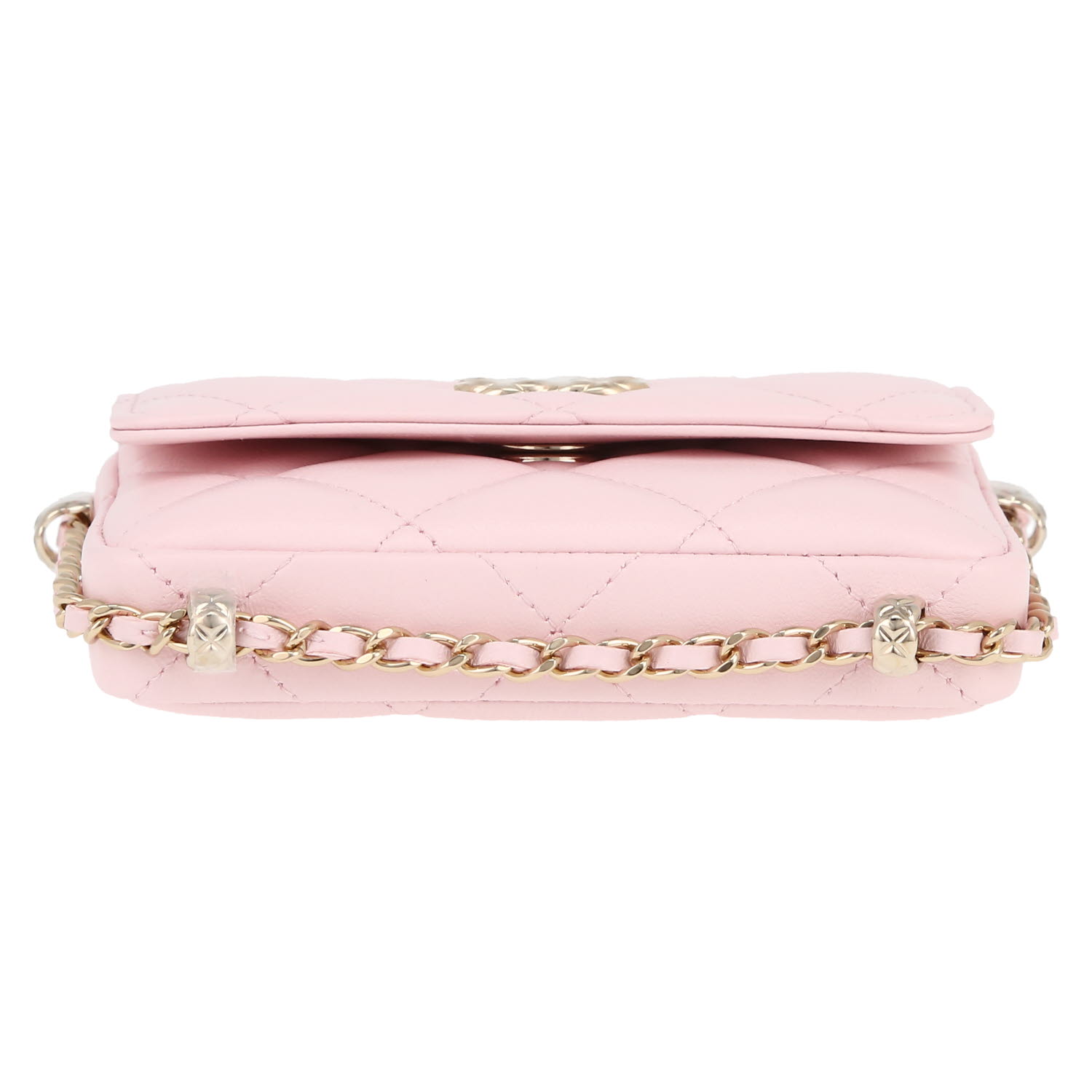 Sac bandoulière Chanel  Editions Limitées mini  en cuir matelassé rose - Detail D1