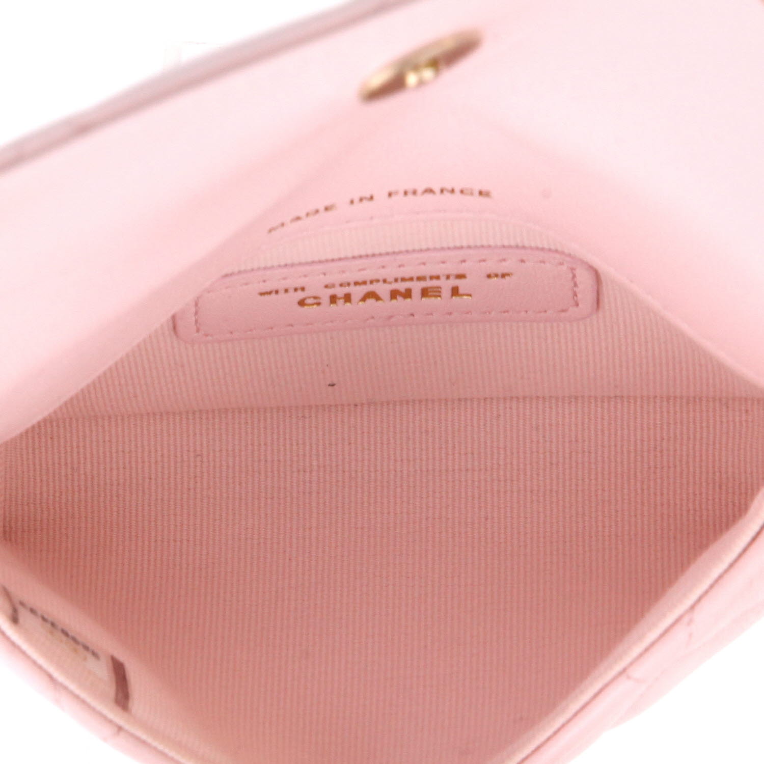 Borsa a tracolla Chanel  Editions Limitées mini  in pelle trapuntata rosa - Detail D3