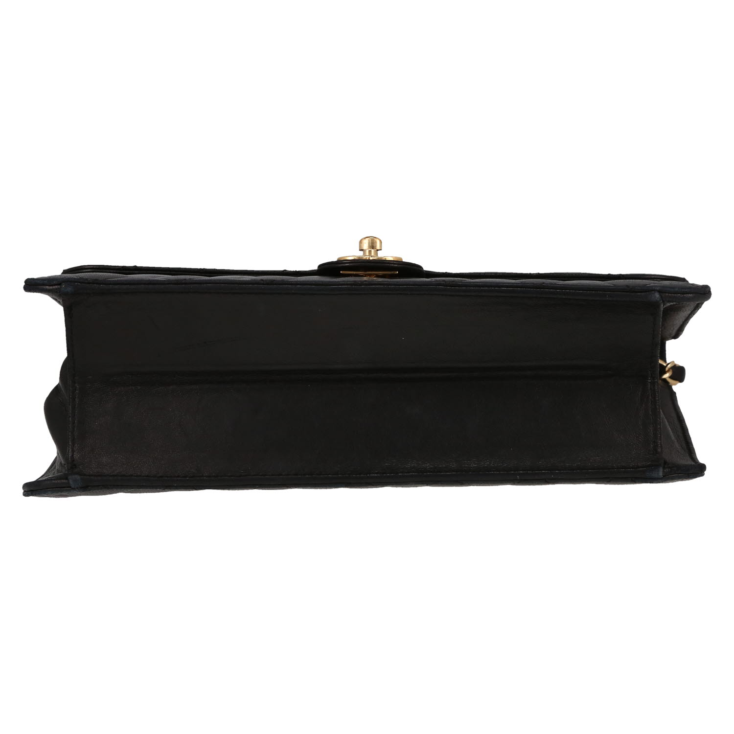 Sac à main Chanel  Vintage en cuir matelassé noir - Detail D1