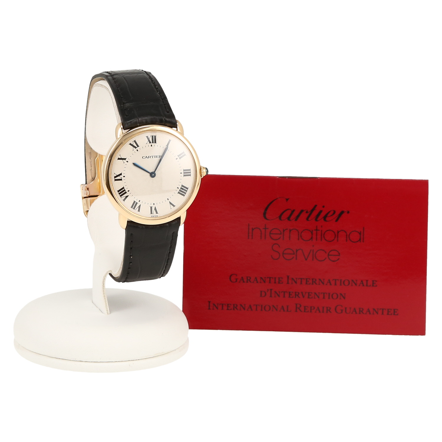 Reloj Cartier Ronde Louis Cartier de oro amarillo Circa 1990