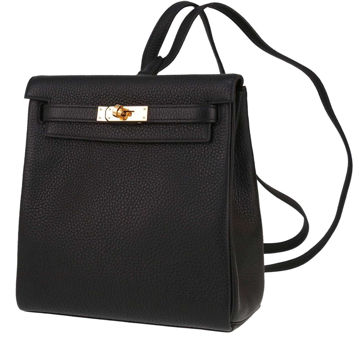 Zaino Hermès  Kelly Ado in pelle togo nera