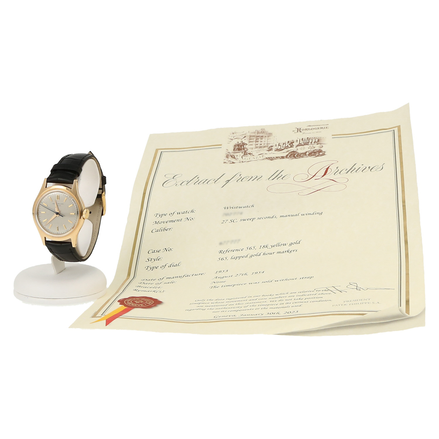 Orologio Patek Philippe Calatrava in oro giallo Ref: Patek Philippe - 565  Circa 1953
