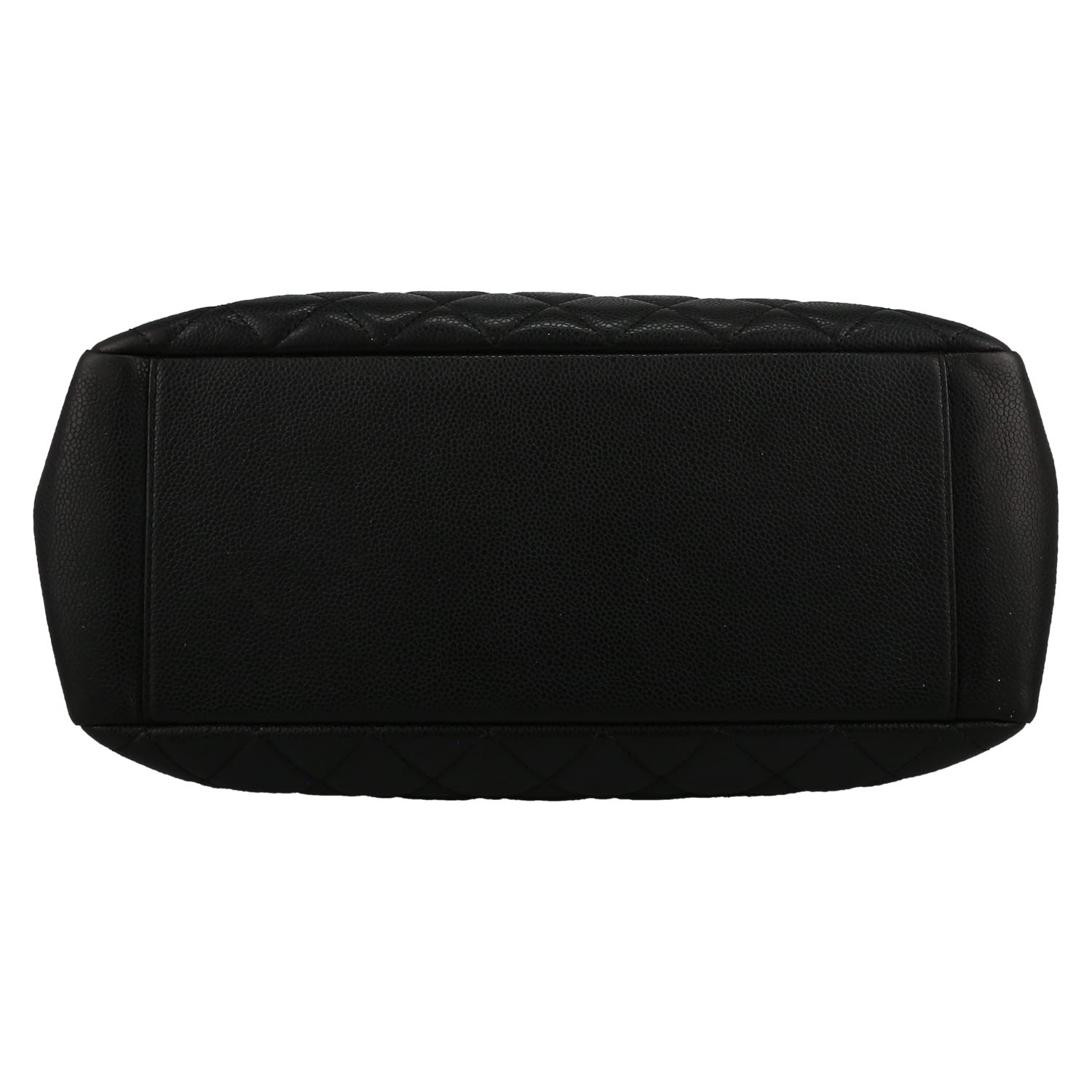 Chanel  Shopping GST shopping bag  in black quilted grained leather - Detail D1