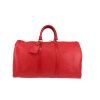 Bolsa de viaje Louis Vuitton  Keepall 45 en cuero Epi rojo - 360 thumbnail