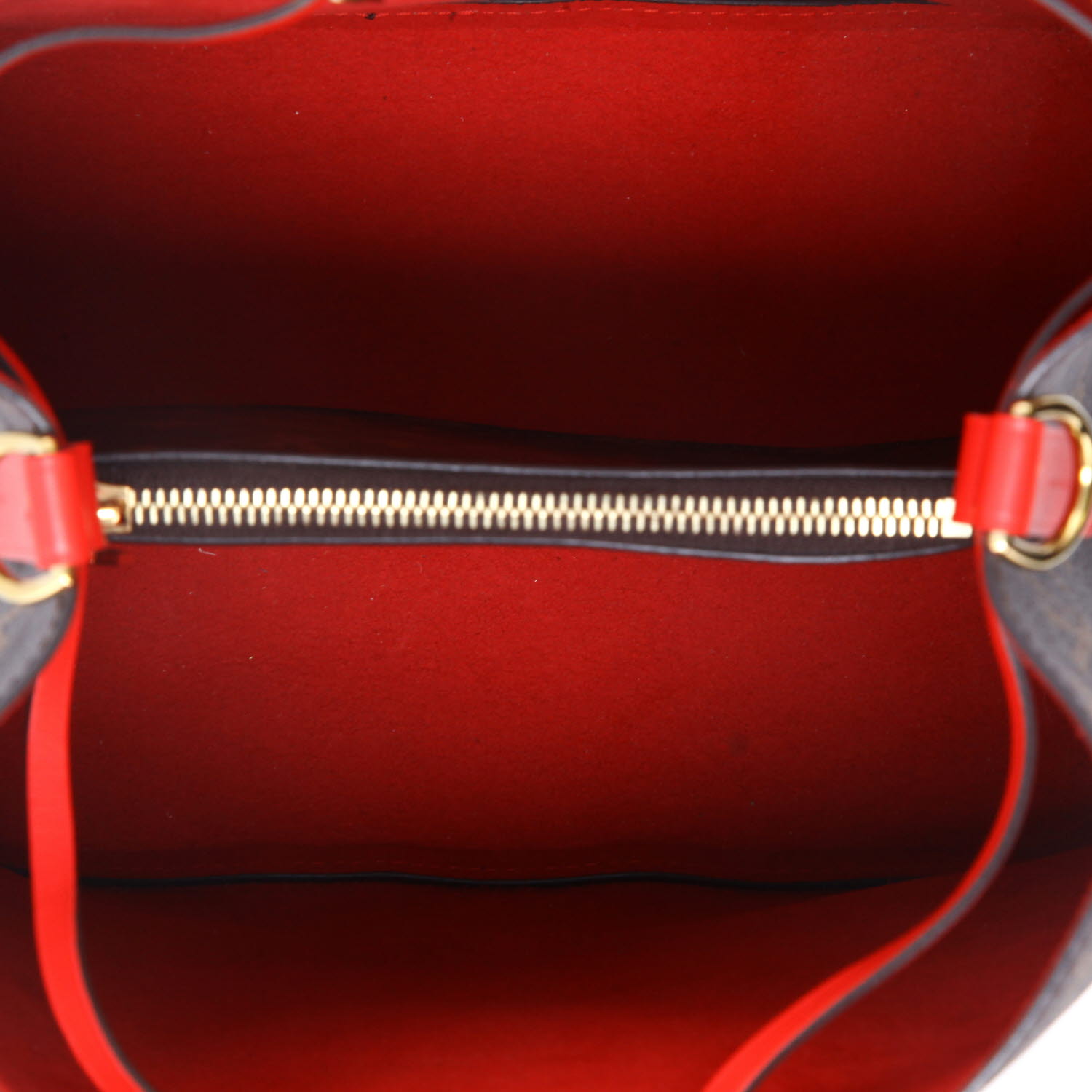Louis Vuitton  NéoNoé shoulder bag  monogram canvas  and red leather - Detail D3
