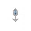 Chaumet  earring in white gold, diamonds and aquamarine - 360 thumbnail