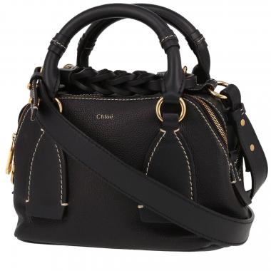 Bolso bandolera Chloé  Darla en cuero negro