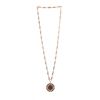 Bulgari Monete High Jewellery Necklace long necklace in pink gold, silver and diamonds - 360 thumbnail
