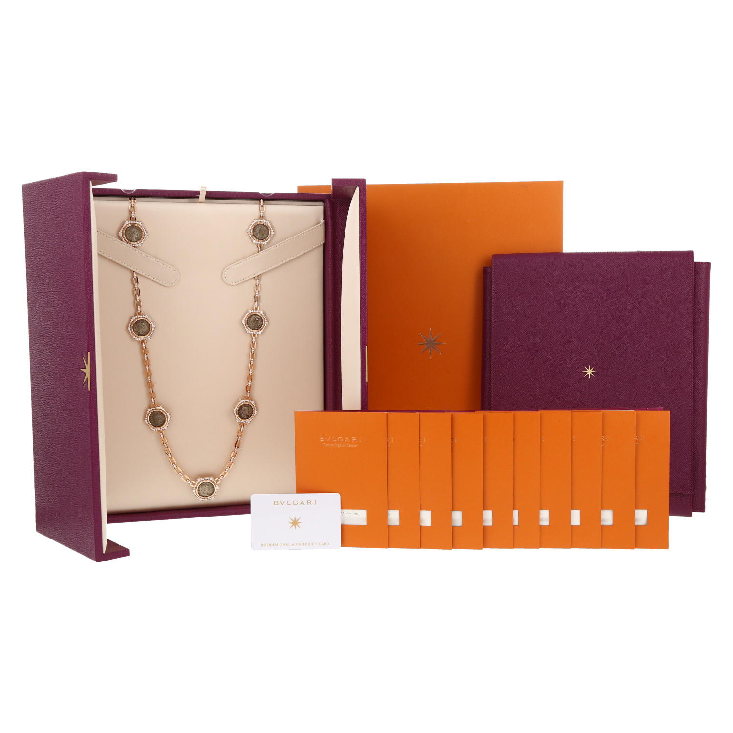 Bulgari Monete High Jewellery long necklace in pink gold, silver and diamonds - Detail D2