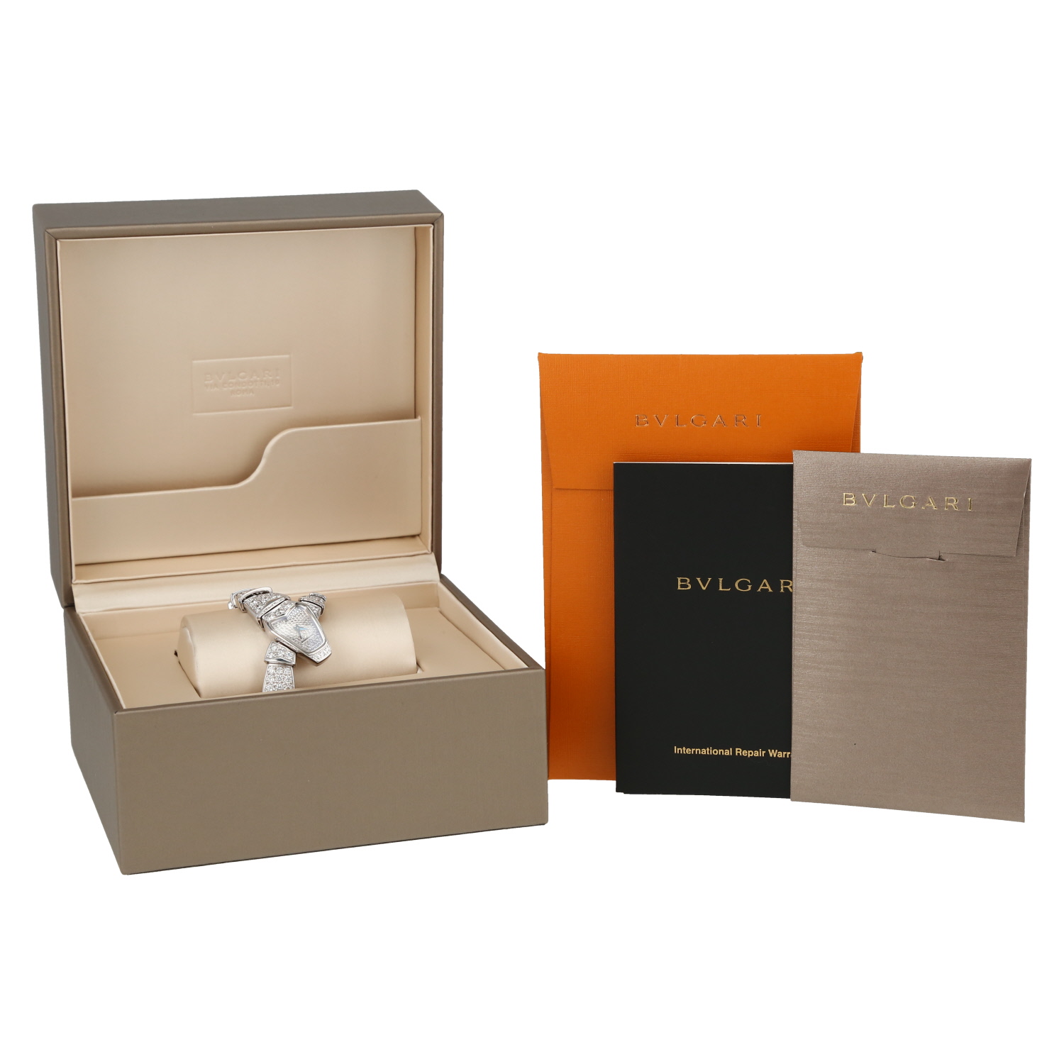 Reloj Bulgari Serpenti de oro blanco y diamantes Ref: 102367 Circa 2022 - Detail D2