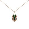 Articulated Bulgari Serpenti necklace in pink gold, diamonds, sapphires and malachite - 00pp thumbnail