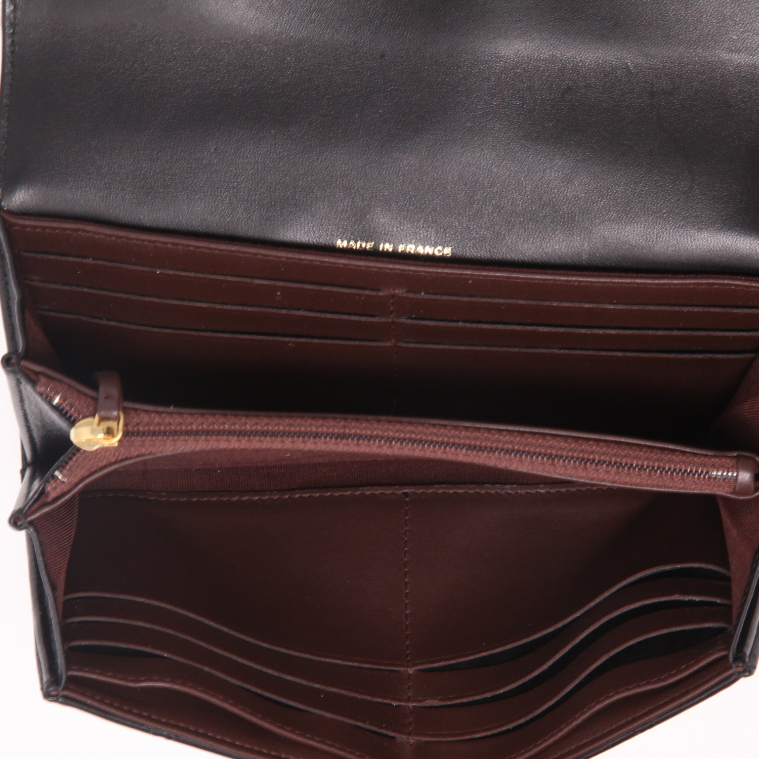 Billetera Chanel  Classic Wallet en cuero liso negro - Detail D3