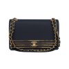 Chanel  Mademoiselle handbag  in blue and gold grained leather - 360 thumbnail