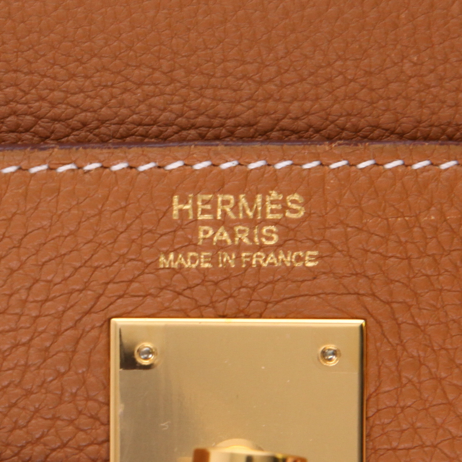 Sac à main Hermès  Kelly 32 cm en cuir togo gold - Detail D2