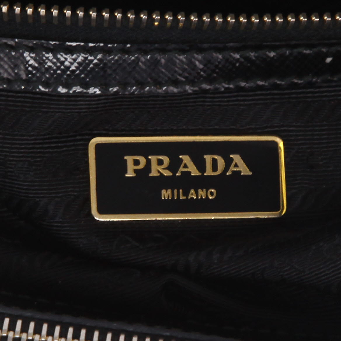Borsa Prada  Galleria in pelle verniciata nera - Detail D2