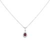 Chaumet Joséphine Aigrette necklace in white gold, diamonds and garnet - 00pp thumbnail