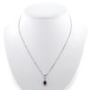 Collar Chaumet Joséphine Aigrette de oro blanco, diamantes y granate - 360 thumbnail