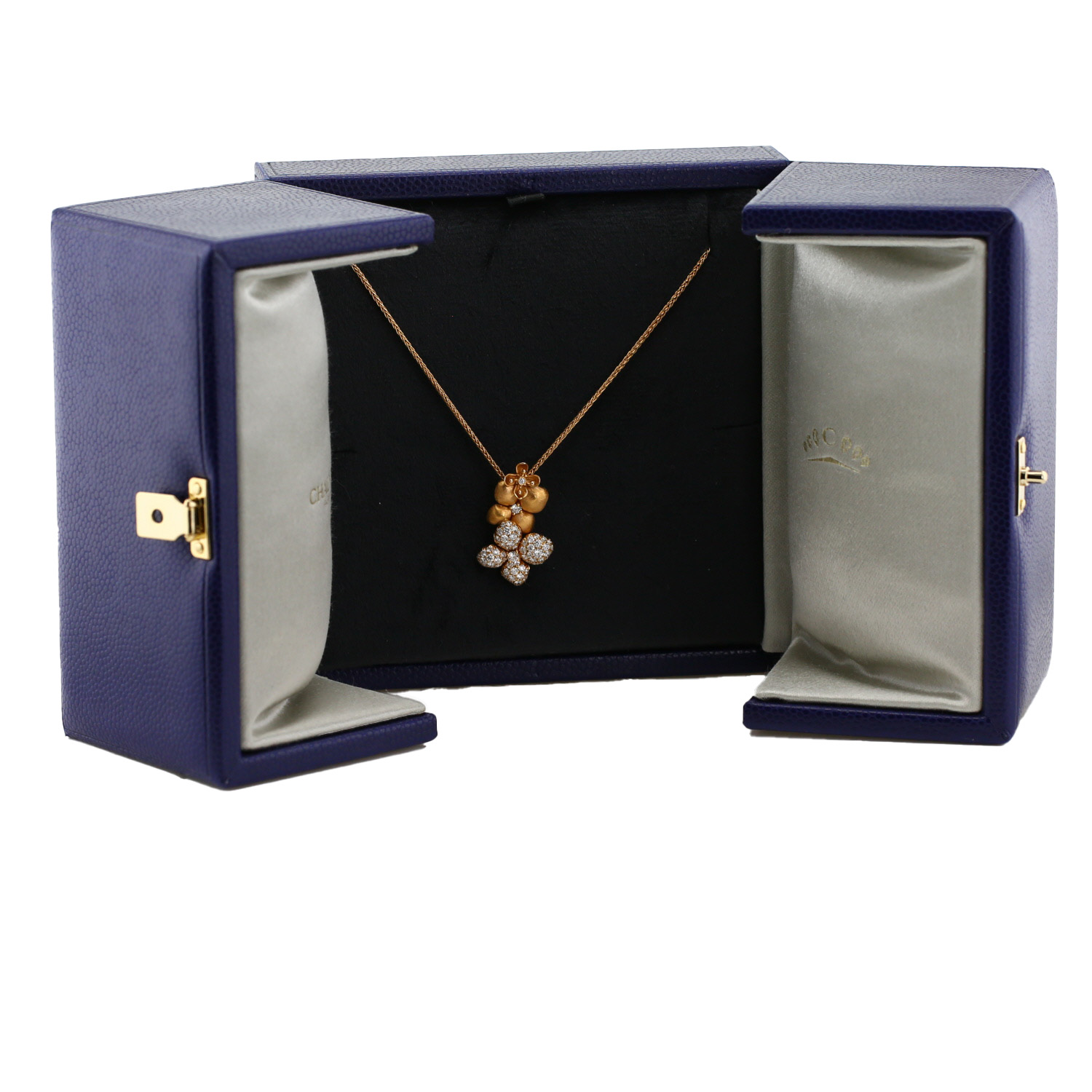 Collier Chaumet Hortensia Astres en or rose et diamants - Detail D2