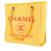 Chanel  Deauville small model  shopping bag  in yellow canvas - 00pp thumbnail