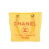 Chanel  Deauville small model  shopping bag  in yellow canvas - 360 thumbnail