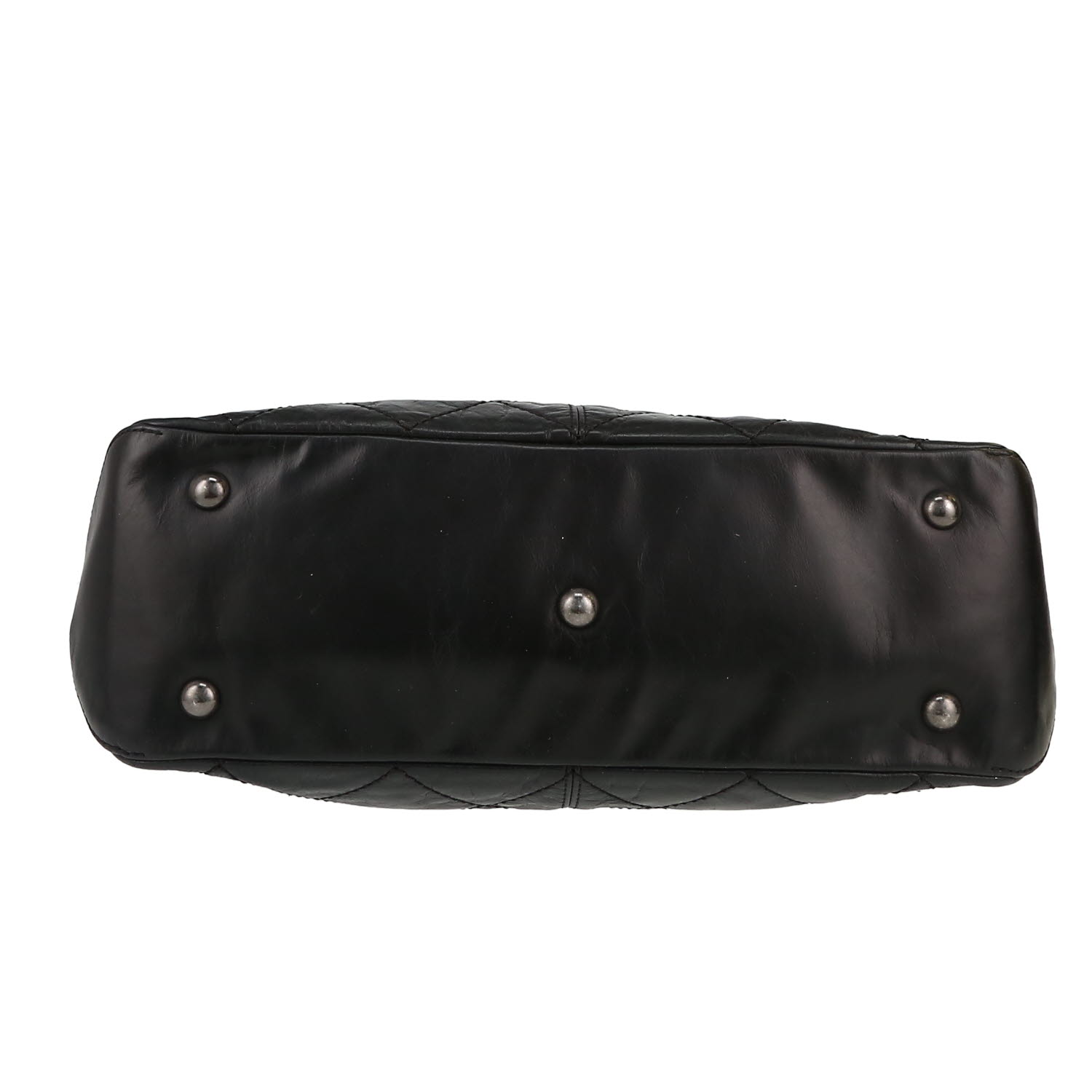 Bolso de mano Chanel  Hobo en cuero acolchado negro - Detail D1