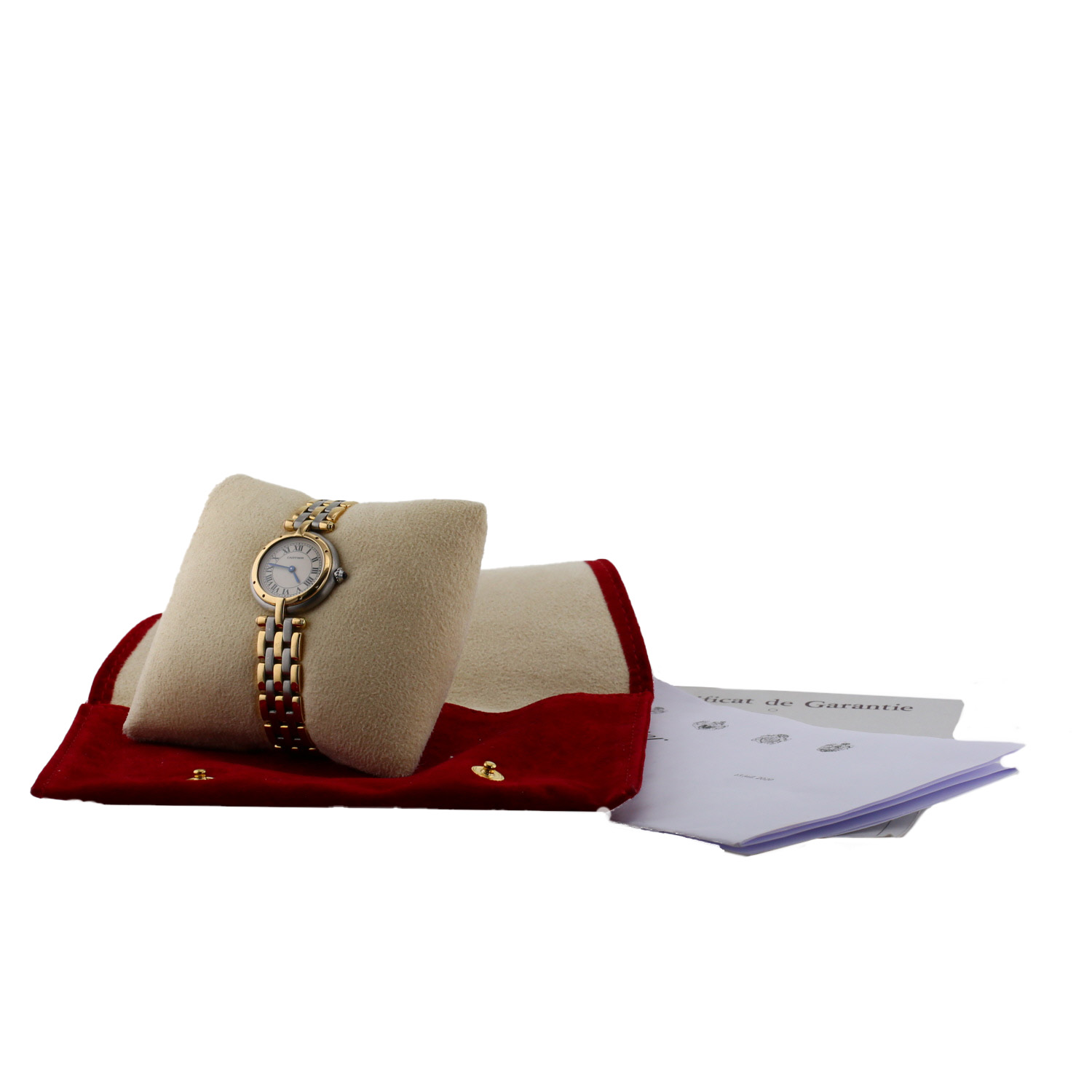 Reloj Cartier Panthère Vendôme de oro y acero Ref: Cartier - 166920  Circa 1990 - Detail D2