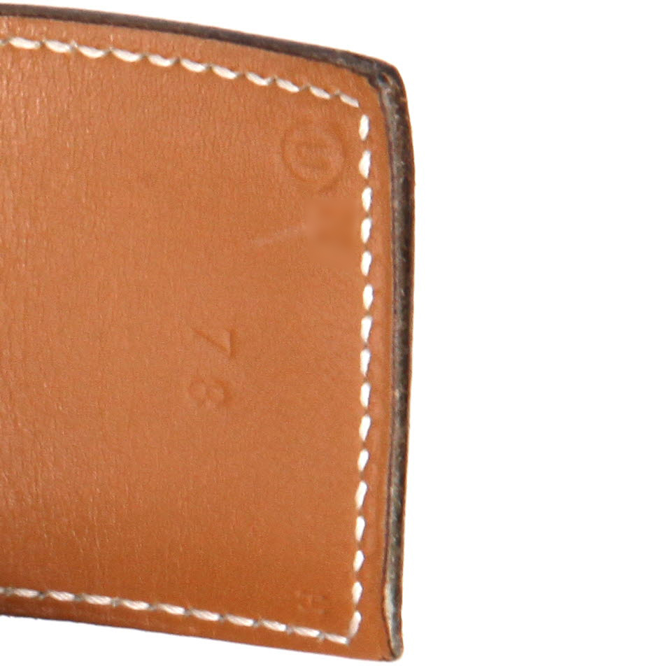 Ceinture Hermès  Médor en cuir Courchevel gold - Detail D2