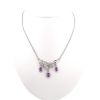Mellerio Marie-Antoinette necklace in white gold, pink sapphires and diamonds - 360 thumbnail
