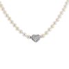Collar Mellerio Coeur du Bengale de platino, diamantes y perlas cultivadas - 00pp thumbnail