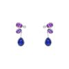 Articulated Mellerio  earrings in white gold, diamonds and sapphires - 00pp thumbnail