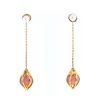 Orecchini Mellerio  in oro rosa, perle e opale rosa - 360 thumbnail