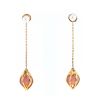 Paire de boucles d'oreilles Mellerio  en or rose, perles et opale rose - 360 thumbnail