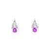 Mellerio  earrings in white gold, sapphires and diamonds - 00pp thumbnail