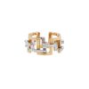 Half-articulated Mellerio Graphic large ring in pink gold, white gold and diamonds - 00pp thumbnail
