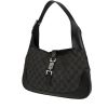 Sac à main Gucci  Jackie vintage en toile siglée grise et noire et cuir noir - 00pp thumbnail