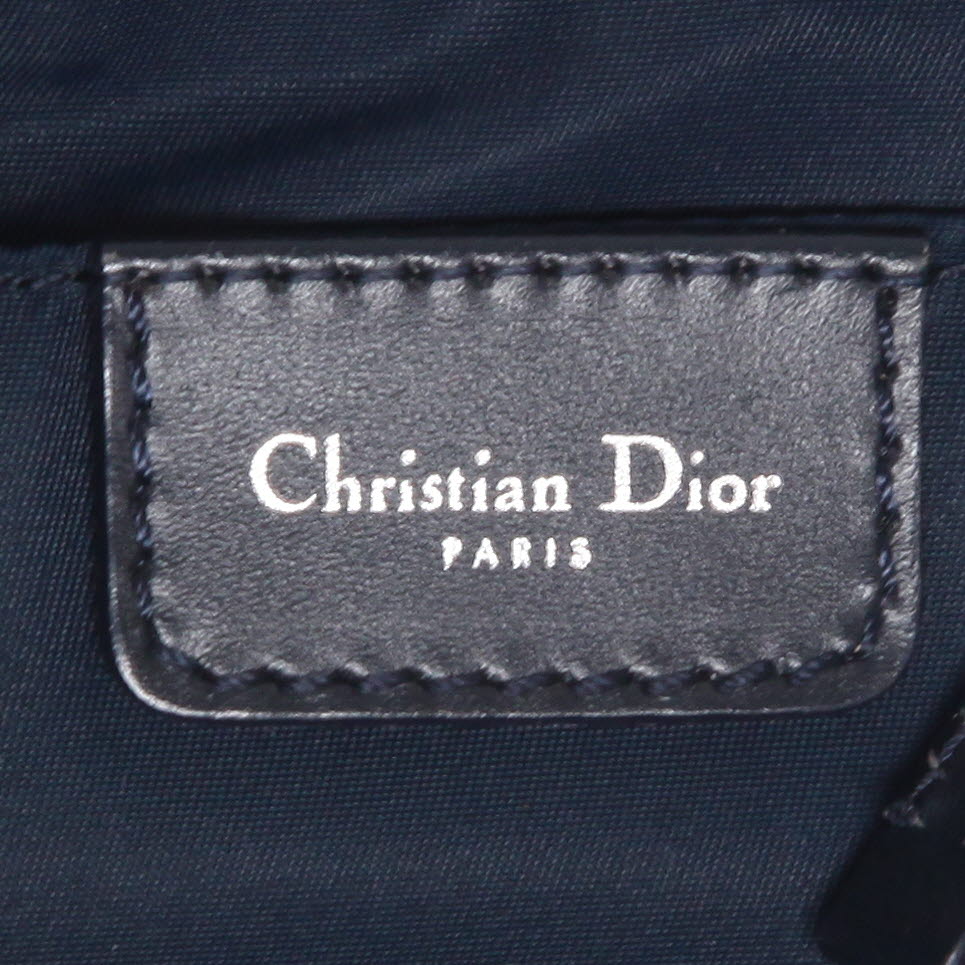 Borsa a spalla Christian Dior   in tela blu - Detail D2
