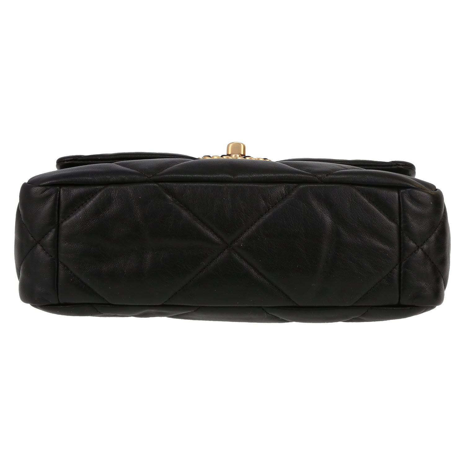 Borsa a tracolla Chanel  19 in pelle trapuntata nera - Detail D1