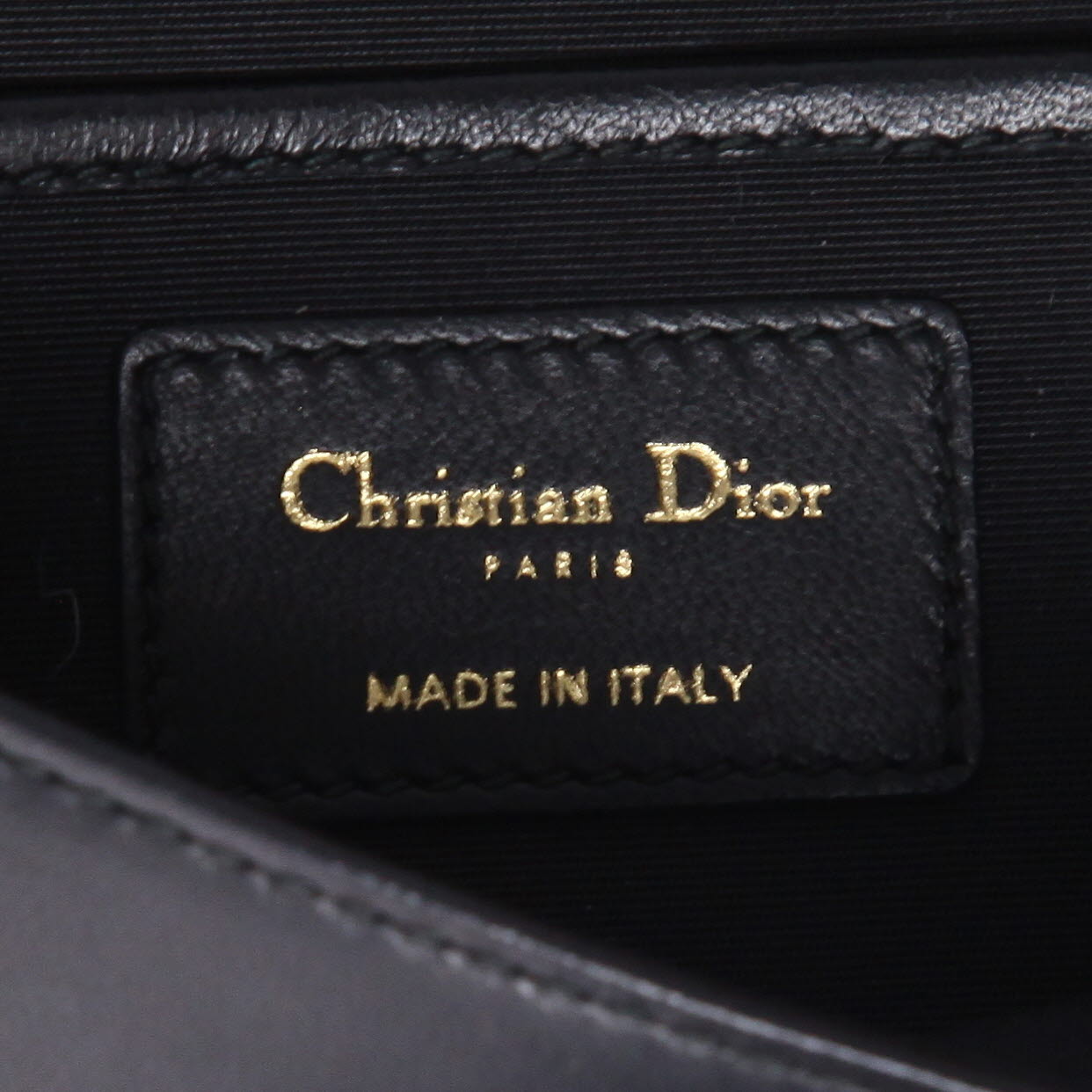 Sac bandoulière Dior  Lady Dior Wallet on Chain en cuir cannage noir - Detail D2