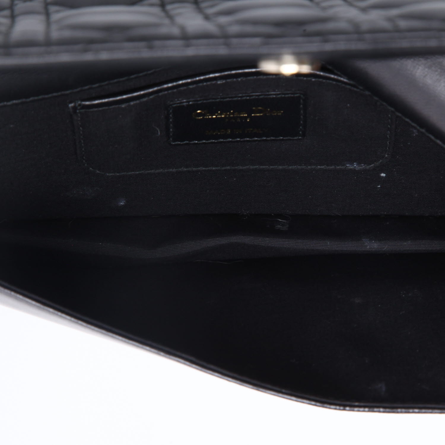 Sac bandoulière Dior  Lady Dior Wallet on Chain en cuir cannage noir - Detail D3