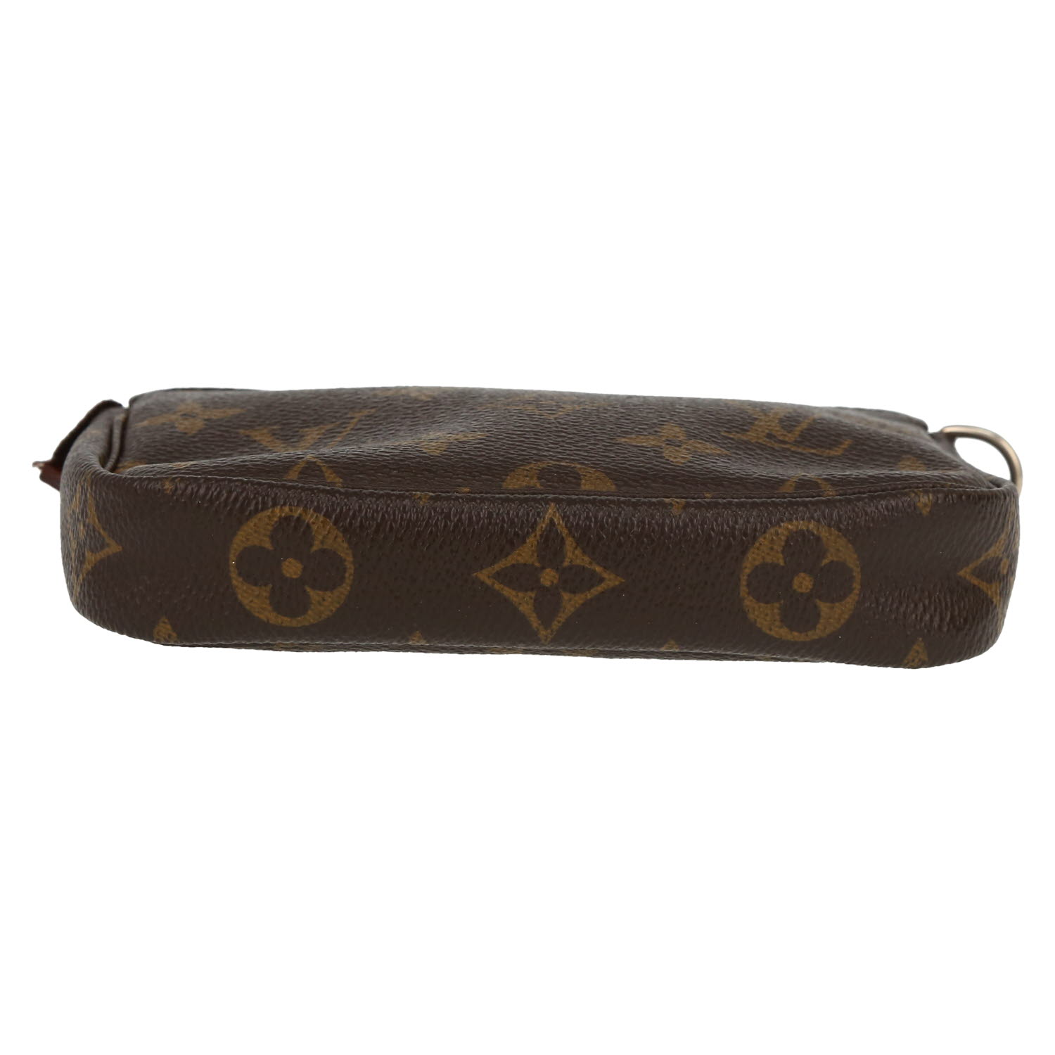 Bolsito de mano Louis Vuitton  Pochette accessoires en lona Monogram marrón y cuero natural - Detail D1