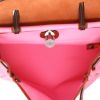Bolso de mano Hermès  Herbag en lona rosa y cuero rojo H - Detail D3 thumbnail