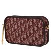 Dior  Diorquake pouch  in burgundy and beige monogram canvas Oblique - 00pp thumbnail