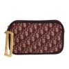 Dior  Diorquake pouch  in burgundy and beige monogram canvas Oblique - 360 thumbnail