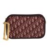 Dior   pouch  in burgundy and beige monogram canvas Oblique - 360 thumbnail