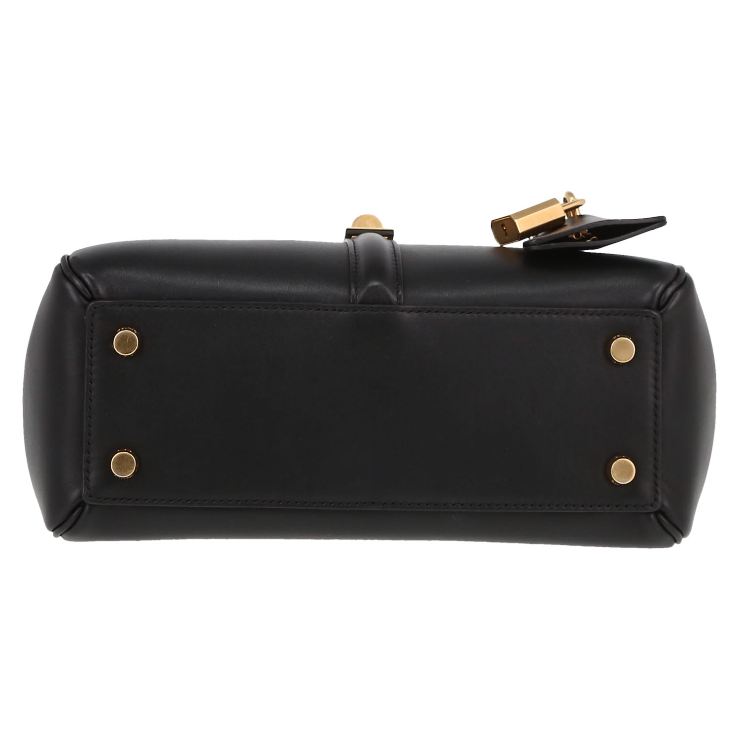 Celine  16 shoulder bag  in black leather - Detail D1
