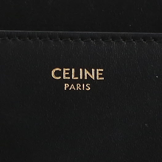 Bolso bandolera Celine  16 en cuero negro - Detail D2