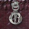 Dior  Lady Dior large model  handbag  in burgundy leather cannage - Detail D1 thumbnail