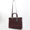 Dior  Lady Dior large model  handbag  in burgundy leather cannage - Detail D2 thumbnail